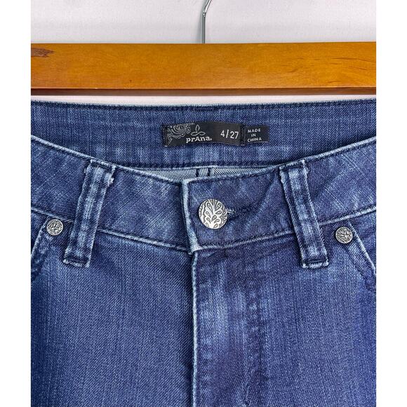 Prana Women’s Dark Wash Skinny Jeans Size 4/27 (34” Inseam) - Picture 4 of 12